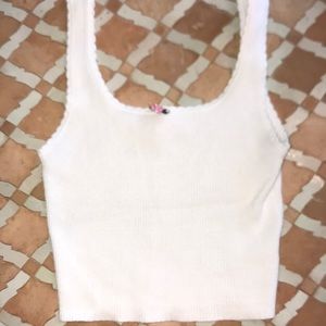 Cotton white tank top (pacsun)